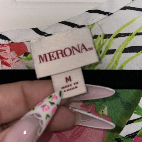 Merona Striped Floral Tank Top - Picture 3 of 4